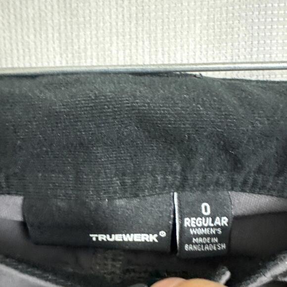 Truewerk Women's Size 0 Gray Nylon Straight Leg T1 Utility Werkpants - Picture 10 of 13